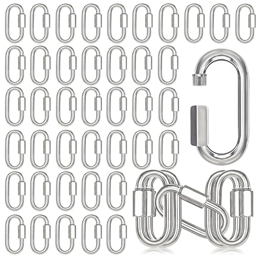 50PCS Quick Link, 2IN Heavy Duty Chain Link,Silver