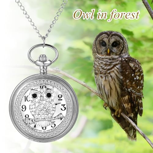 Image of JewelryWe Vintage Pocket Watch Cool Gear Steampunk Retro Pendant Necklace Watches for Men Women Halloween Costumes Daily and Office