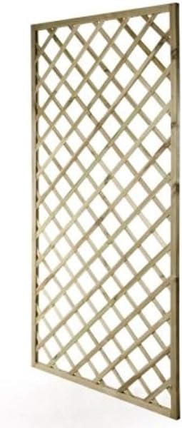 VERDELOOK Grigliato Rettangolare in Legno impregnato arredo Esterni 180x40 cm - 3