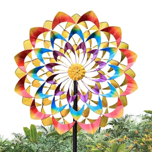 Sculpture de vent en métal durable pour un jardin artistique unique - 2