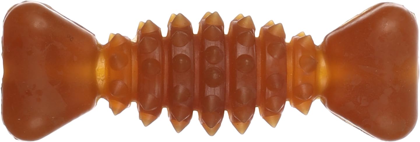 Flamingo DT RUBBER RUBBA BONE WITH SPIKES BROWN M 14x4,7x4CM