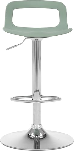 Miniatura 21 de NOBPEINT Taburete de bar giratorio ajustable con elevación de aire cromado contemporáneo, juego de 2, negro Negro -,Verde,Gris,Blanco
