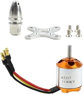 Mingchuan 1PCS A2217 950KV 1250KV 1500KV 2300KV Outrunner Brushless Motor 3-4S with Mount for RC Helicopter Drone Quadcopter 6~11 inch Props (Soldered Version,1100KV)