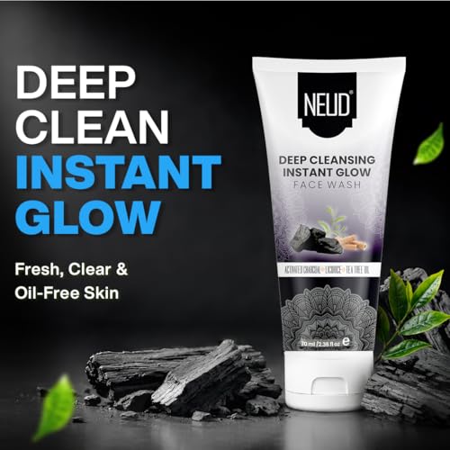 Image of NEUD Deep Cleansing Instant Glow Face Wash for Men and Women - 3 Packs (70ml Each)