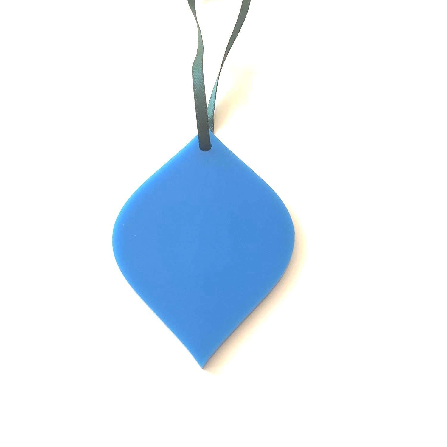 Super Cool Creations Diamond Bauble Christmas Tree Decoration - Bright Blue - Large 14 cm