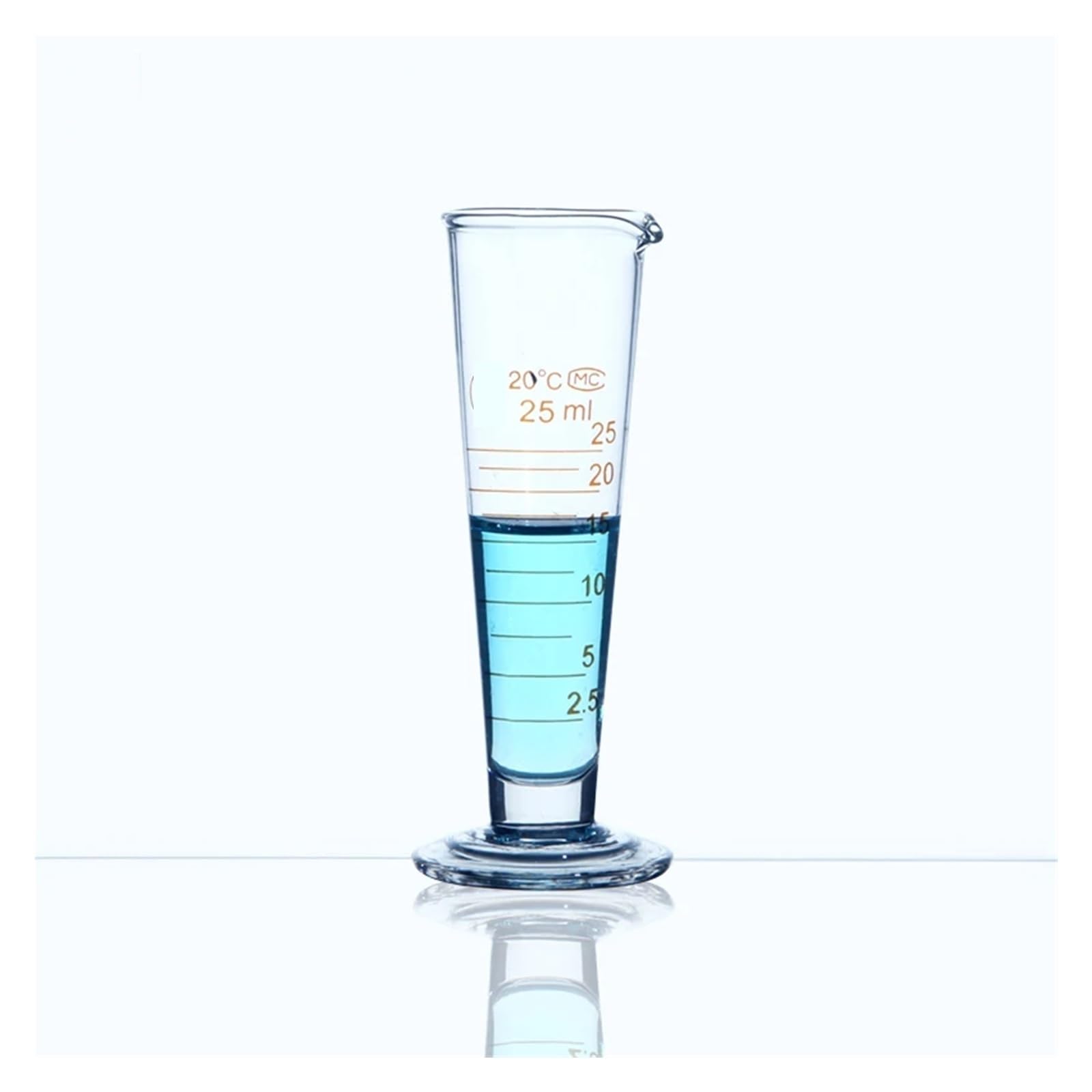 Misurino graduato in vetro conico da 500 ml, misurino triangolare in vetro, cilindro da laboratorio, attrezzatura for chimica
