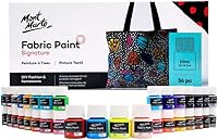 Mont Marte Signature Fabric Paint Set: 36 Vibrant Colors x 20ml, Machine Washable for DIY Clothes, Shoes & Home Decor