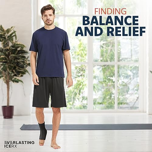 Image of Ankle Compression Sleeve for Achilles Tendonitis Relief, Ankle Ice Pack Wrap, Foot Brace Sprained Ankle Support for Women and Men, Freeze Cold Packs for Plantar Fasciitis