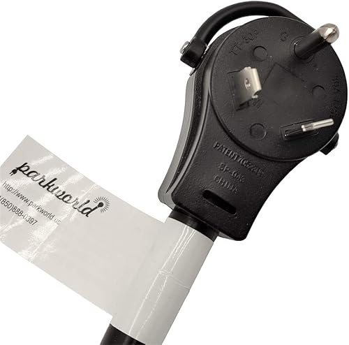 Miniatura 9 de Parkworld 885446 NEMA TT-30P a L14-30R Cable adaptador, RV 30A TT-30 enchufe macho con mango al generador 30A 4 clavijas L14-30 Receptáculo hembra
