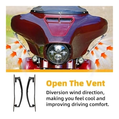 Déflecteur pare-brise moto carénage réglable accessoire protection vent Street Glide 2014 - 7