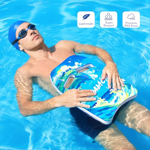 HeySplash Swim Kickboard for Adults, Swimming Kickboard Cute Pattern Swim Training Aid for Adults, Pool Exercise Equipments for Beginning Swimmers Safety Swim Board Auxiliary, Summer Surfing