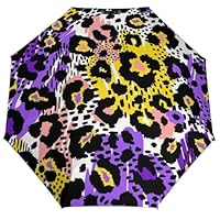 Zkojip Colorful Cow Pattern Umbrellas for Rain And Sun Windproof Travel Umbrella Portable Automatic Folding Umbrella for Women Men
