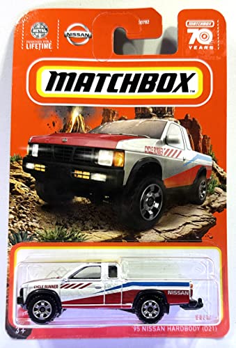 Matchbox Nissan HARDBODY (D21) 95 Blanco/Rojo 1:64 miniatura 1