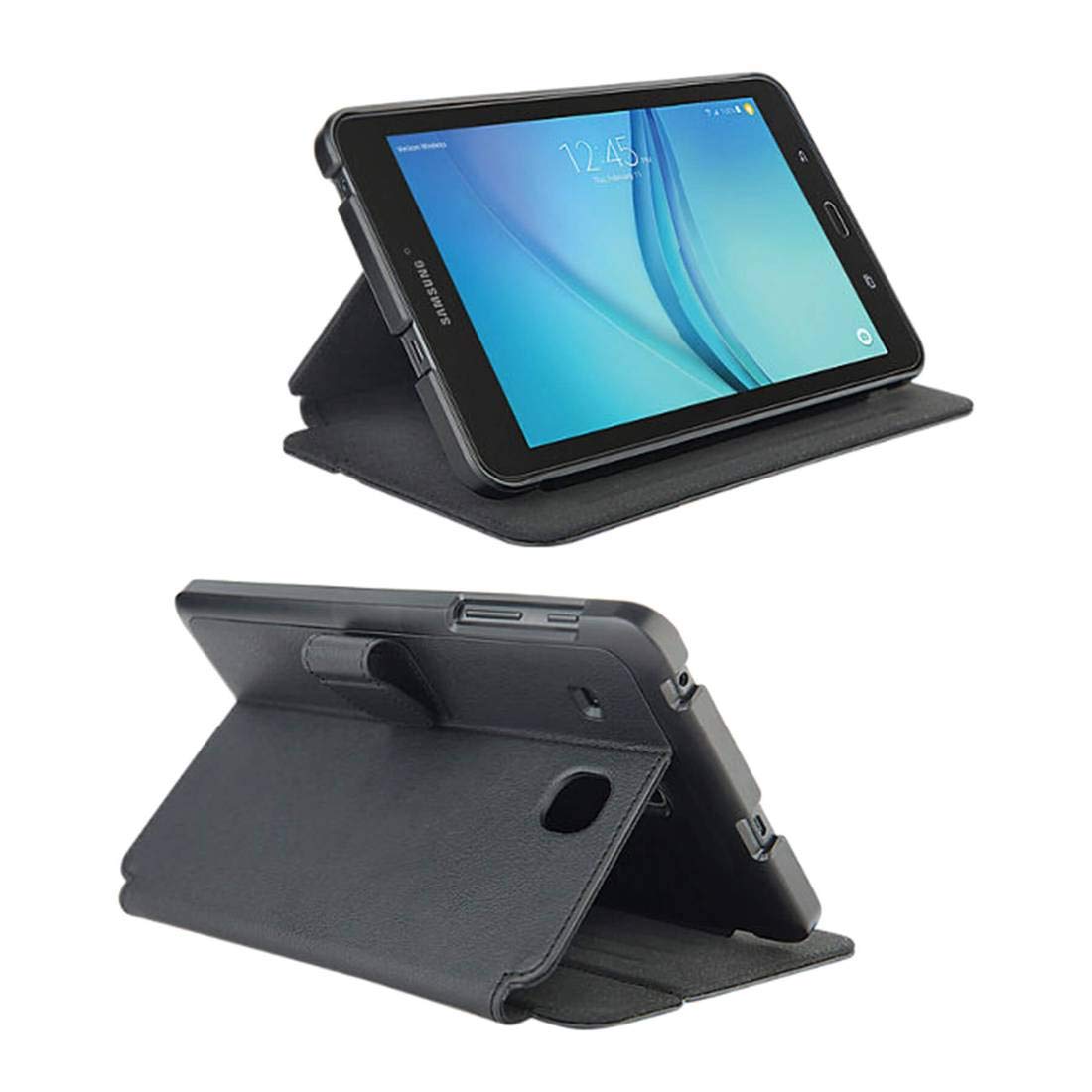 Folio Case for Samsung Galaxy Tab E 8.0 - SM-T377W, SM-T377, SM-T375, SM-T377R, SM-T377V [Sprint, Verizon, T-Mobile, ATT] Slim Cover Defender with Smart Folding Stand for Galaxy Tab E 8.0 - Black