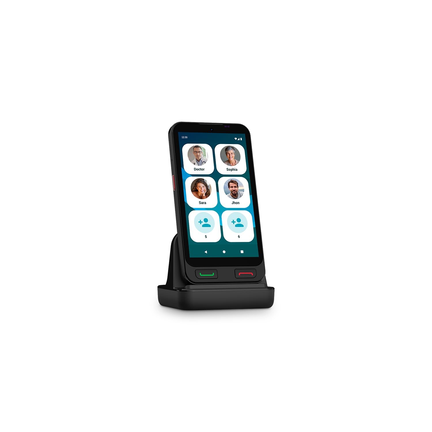 SPC Zeus 2 + etui | Smartfon dla seniorów kompatybilny ze zdalnym zarządzaniem i lokalizacją aplikacji, tryb łatwy, fizyczne przyciski, ikony XXL, 5", podwójny aparat 64 GB, stacja ładująca, przycisk