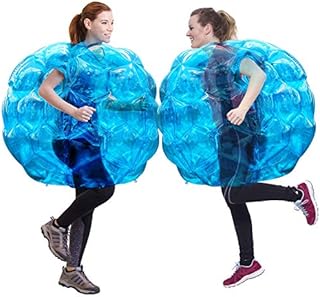 2 Pack Bumper Balls: 36inch Inflatable Sumo Ball - Durable PVC Vinyl Material Body Bubble Soccer Ball - Giant Human Hamster Knocker Body Zorb Ball for Kids and Adults Physical Outdoor Toys, Blue