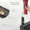 TONOR Wireless Microphones, UHF Cordless Handheld Dynamic Mics with 6.35mm Rechargeable Receiver, 60 m Range, 2*5 Adjustable Channels for Karaoke, Singing, DJ, Party, Speech, TW320, 2 Mics Black&Red #4