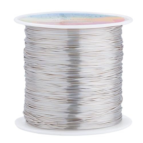 Tarnish Resistant Copper Wires 26 Gauge/0.4mm, 328 Feet, Silver