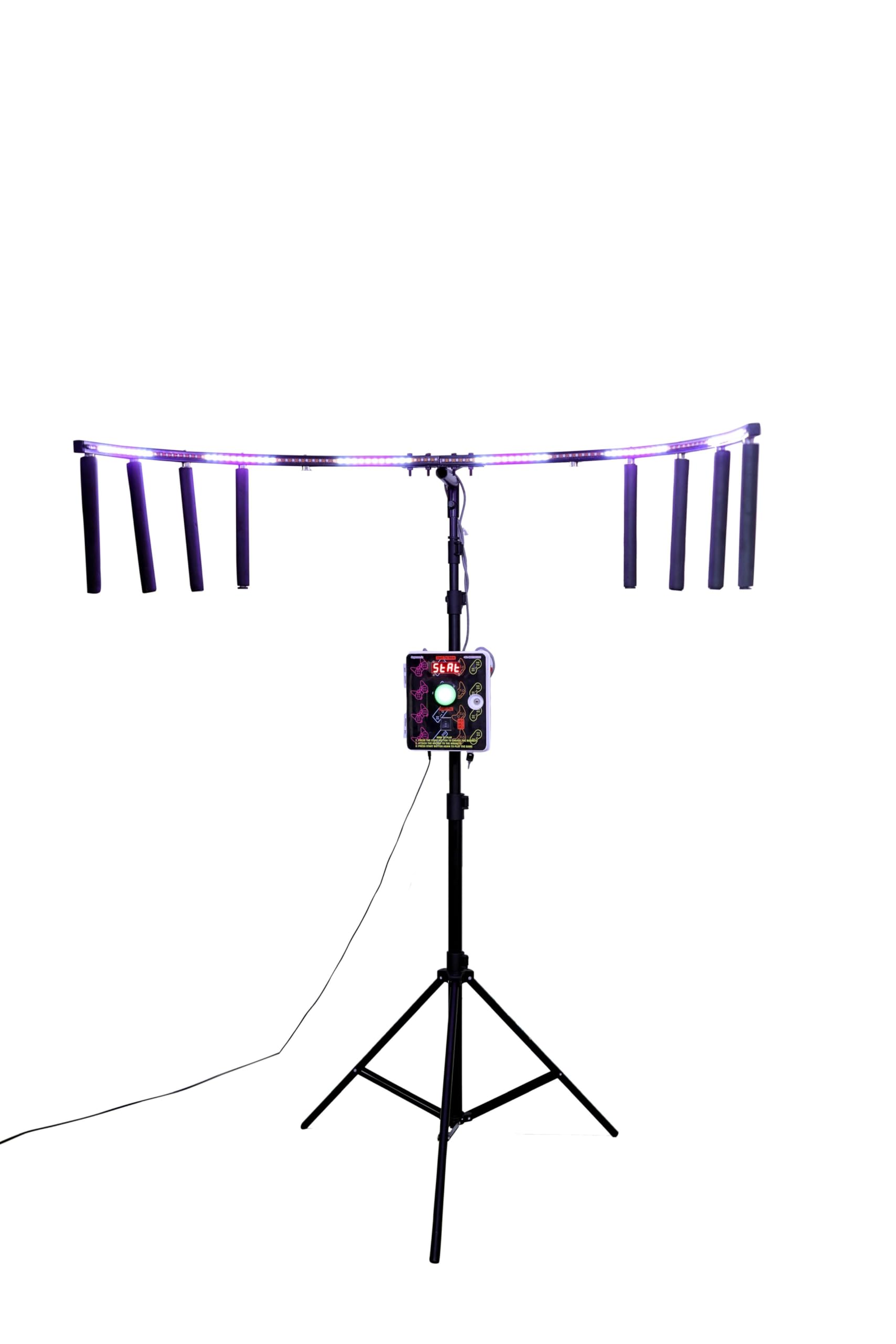 4AGames Catch The Baton, Catch The Stick, Reflex Challenge Game, Hand-Eye Coordination Training Toy with Adjustable Speed (8 Baton, with Sound) (8 Baton_Rythmic Buzzer)-image-0