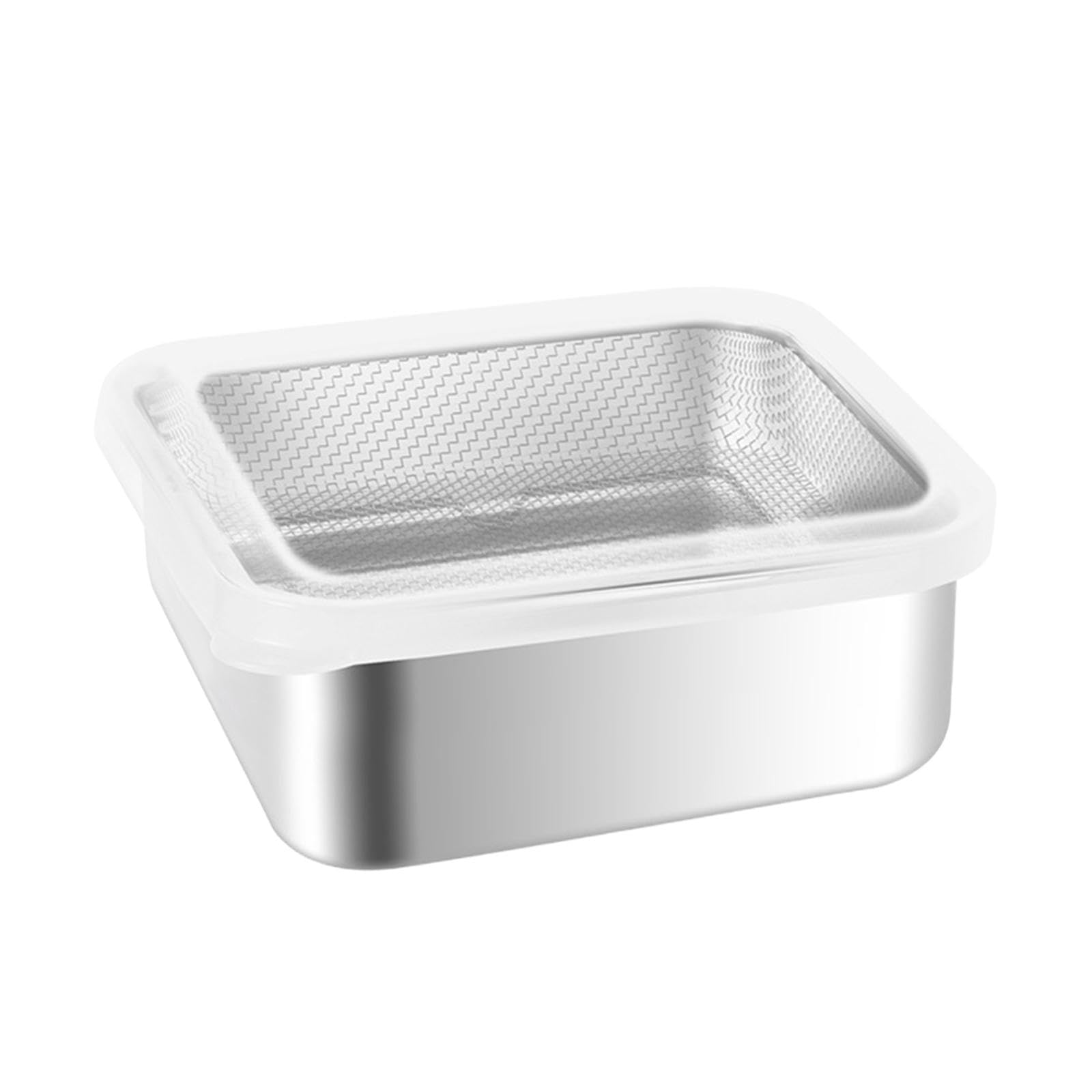 Stainless Steel Food Container with Strainer Colander Set for Lettuce Fruits 2000ml