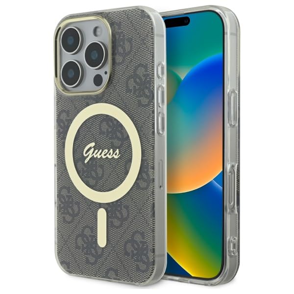 CG Mobile Guess GUHMP16XH4STW Coque pour iPhone 16 Pro Max 6,9" Marron rigide IML 4G