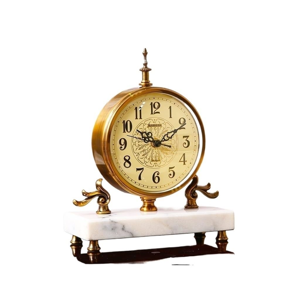 B3F7M4R9J2 Table clock Premium Table Clock Decor Silent Desk For Kitchen, Bathroom, Living Room, Bedroom, Office(White)