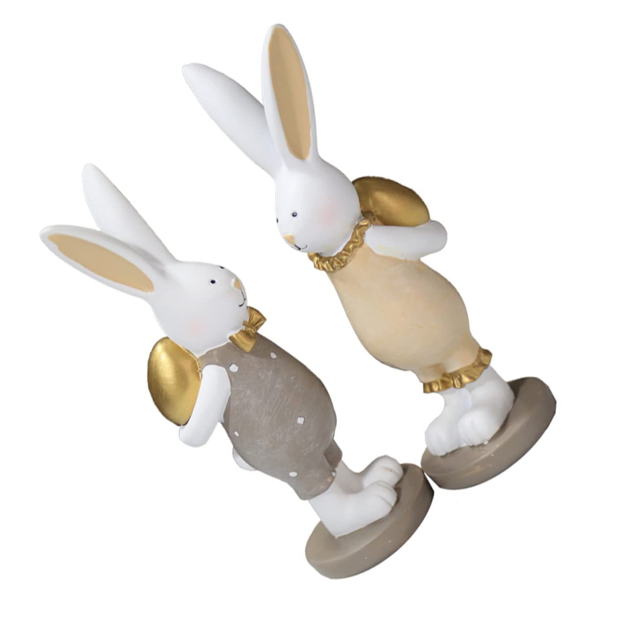 Estatua De Conejo De Pascua con Huevo Decoración para Fiestas De Pascua Resistente y Duradera