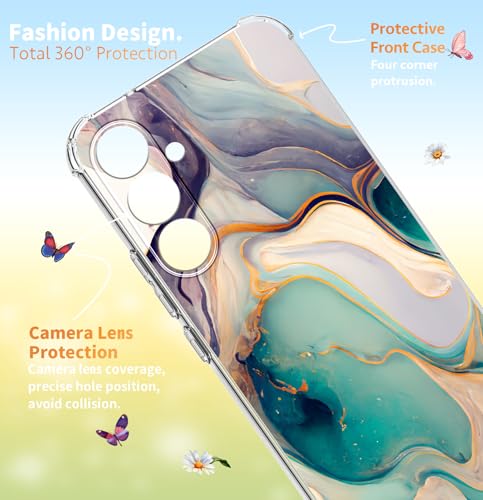 CLATUK for Samsung Galaxy S25 FE Case 5G 6.7", [10FT Military Grade Drop Test] Marble Planet Soft Slim TPU Protective Shockproof Phone Case Cover (Alpine Lake) - image 4