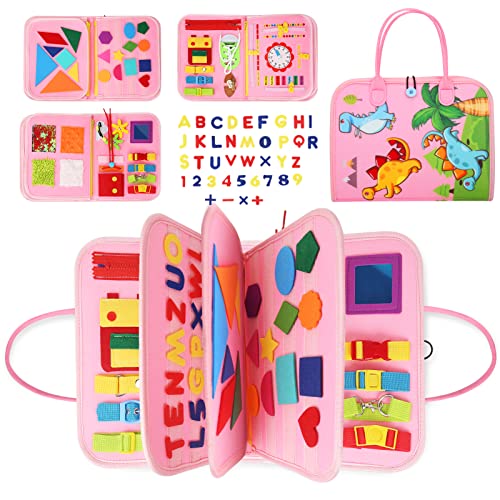 Quiet Book Montessori Per Bambini Da 1 Anno - Libro Sensoriale In Feltro Con Attività Educative - Sviluppo Motorio E Cognitivo - Foto 10