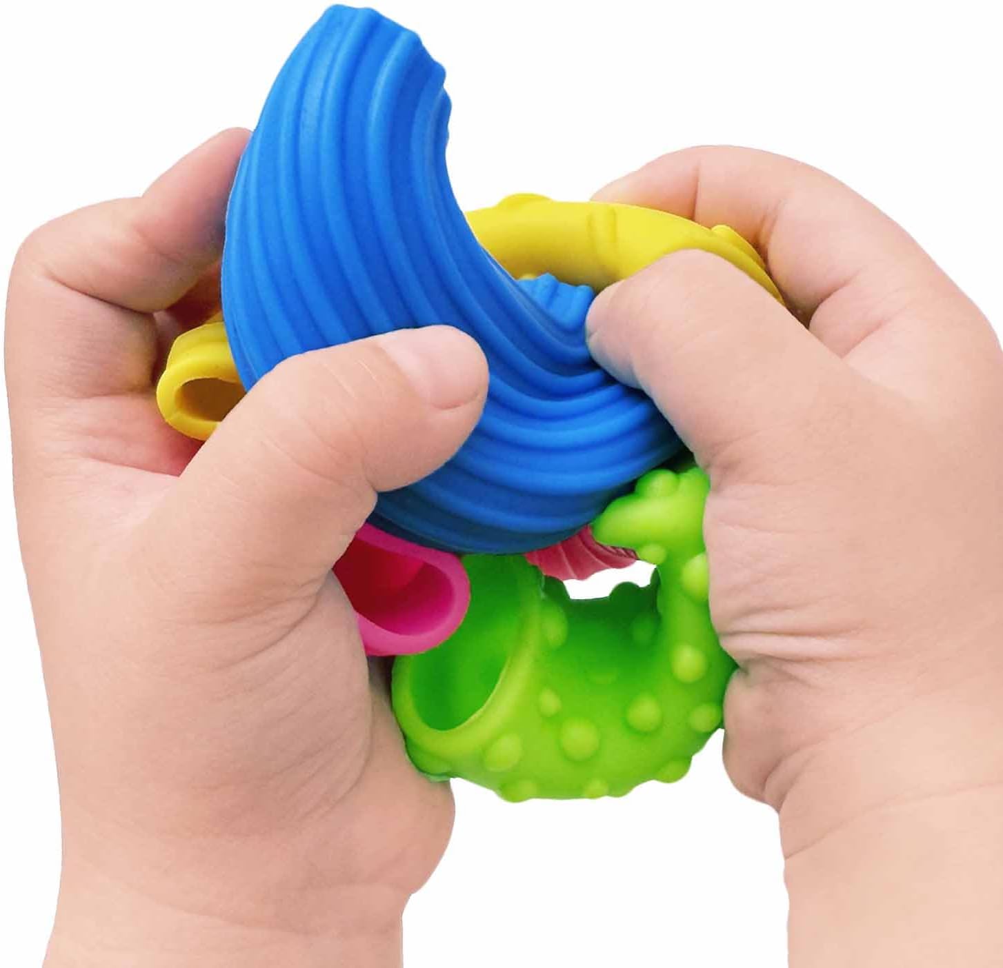 Fidget Toys, Textured Sensory Toys Suitable for Kids and Adults, Containing 4 Squishy Soft Noodles, Autism Sensory Toys， Stress-Relieving Essential for The Classroom and Travel - Image 4