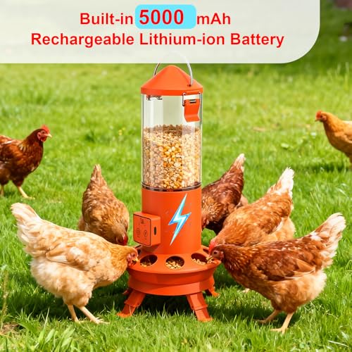 Automatic Chicken Feeder, Smart Chicken Coop Accessories, APP Smart Remote Control Chicken Feeders No Waste, Preset Feeder Schedule, 9 Chicken Feeder Port, Professional Poultry Feeding Equipment — view 5