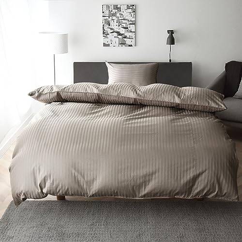 ZARA　ボックスシーツ　掛け布団カバー　セット　グレージュ　シングル ZARAHOME ボックスシーツ 掛け布団カバー セット グレージュ