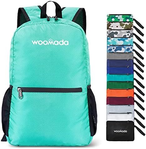 WOOMADA 17L Ultra Lightweight Packable Durable Waterproof Travel Hiking Backpack Daypack for Men Women