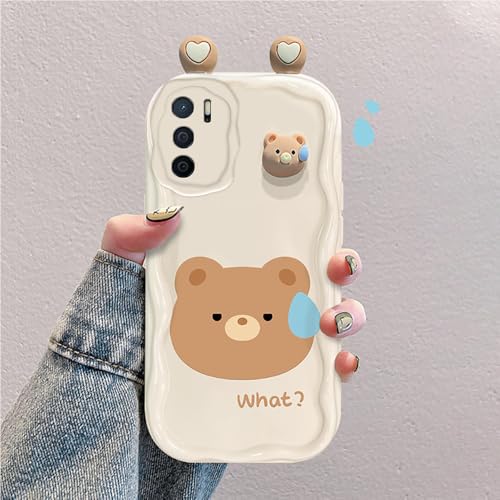 Custodia Cartone Animato 3D Compatibile con OPPO A16/OPPO A16S/OPPO A54S Cover Silicone Antiurto Alla Moda