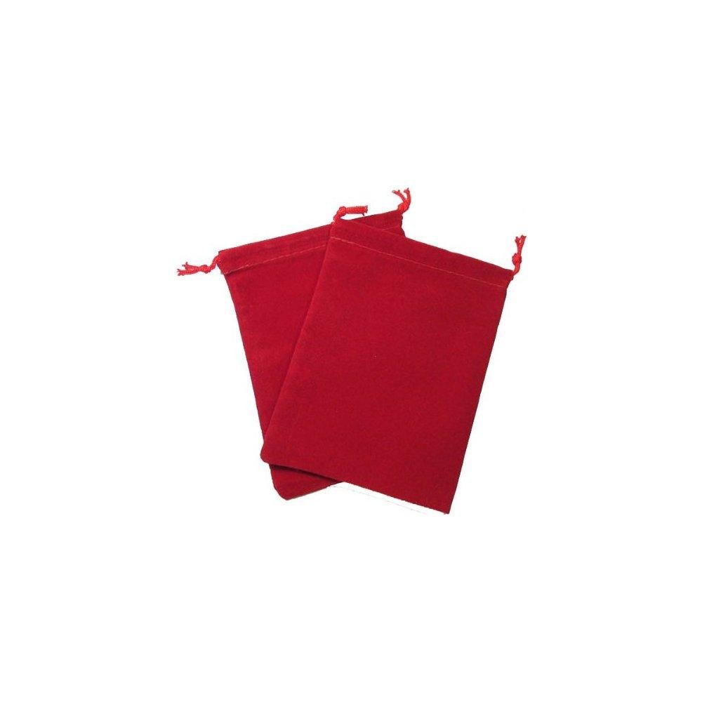 Chessex Dice: Velour Dice Bag Large (5 x 7) - RED - Holds Approximately 90-10...