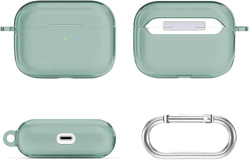 Miniatura 5 de valkit Funda compatible con Airpods Pro, funda protectora transparente de TPU suave para Airpod Pro 2019 con llavero a prueba de golpes, funda de