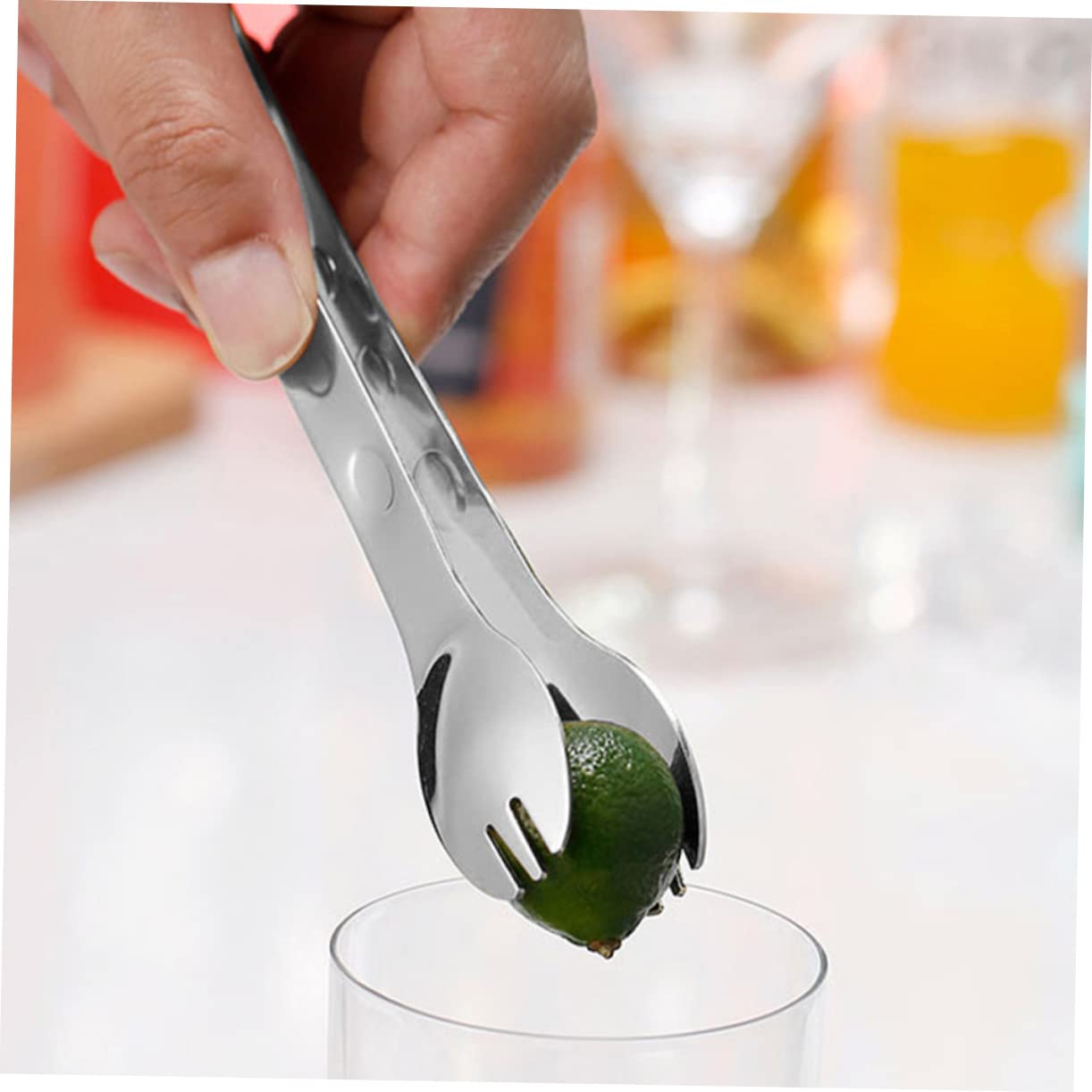 DECHOUS Clip Eleganti A Forma Di Rosa - Set Da 2 Pinze In Acciaio Inox Per Ghiaccio E Cocktail - Foto 2