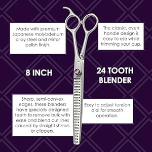 Kenchii-Scorpion-24-Tooth-Blending-Scissors-for-Dogs-and-Pets-Premium-Steel-Scissors-for-Dog-Grooming-Dog-Shears-Pet-Grooming-Accessories-Pet-Hair-Trimming-Scissor - Cucciolini Doodles   Kenchii-Scorpion-24-Tooth-Blending-Scissors-for-Dogs-and-Pets-Premium-Steel-Scissors-for-Dog-Grooming-Dog-Shears-Pet-Grooming-Accessories-Pet-Hair-Trimming-Scissor