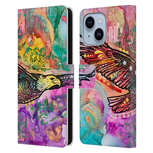 Étui en cuir iPhone 14 Plus Dean Russo design artistique haut de gamme