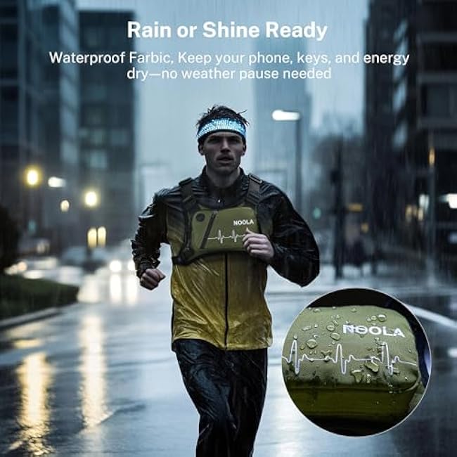 NOOLA Running Chest Pack, Running Vest for Men with Reflective Back, Sport Chest Bag for Runners, Cycling, Biking, EDC Pouch