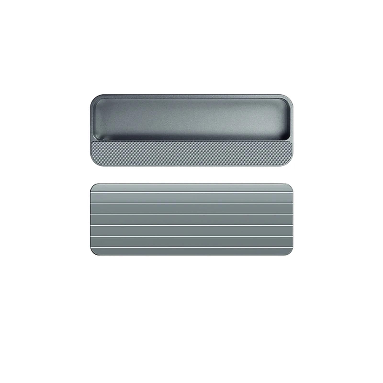 ATEUXOL Recessed Door Handles Closet Door, Cabinet, Drawer Invisible Handle Slotting Embedded Grooving Hidden Push Pull Shift Door(Gray 140mm)