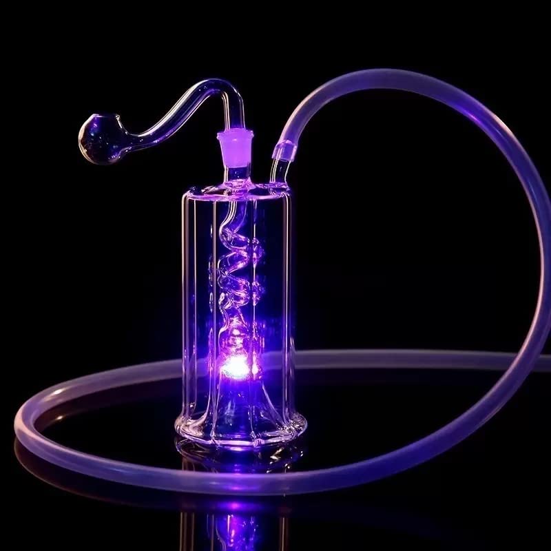 ParaCity LED Hookahs Set Ölbrenner Bubbler Wasserpfeifen Raucherpfeife Dab Oil Rig Glasbong 10mm Tabakschale