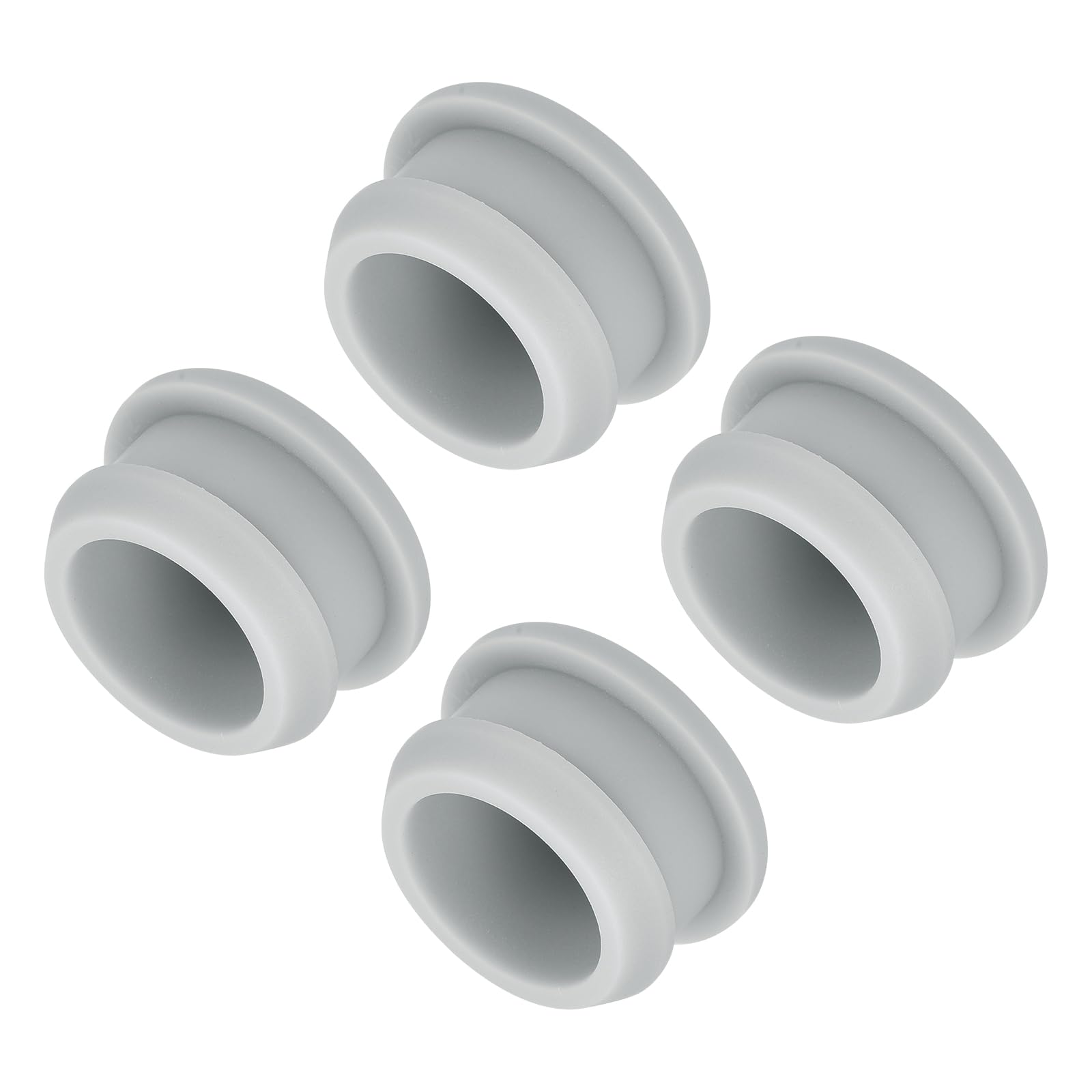 sourcing map Silicone Snap in Locking Hole Plugs,Rubber Panel Seal Cover Flush Type Panel Round for Kitchen Rubber Bulkheads Waterproof Sealing Plugs 21mm/0.83 Inch Diameter Grey,Pack of 4