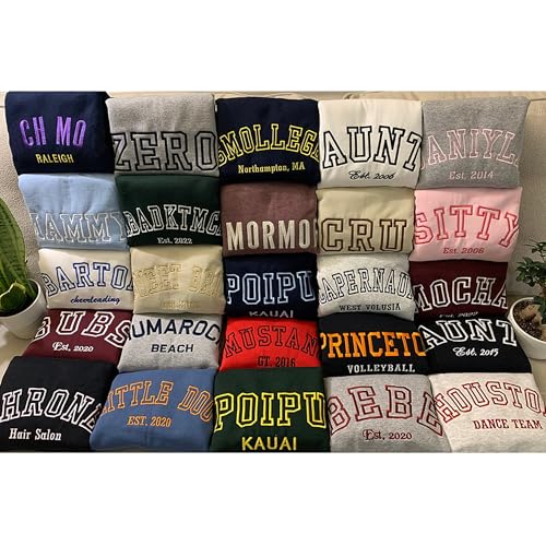 Custom Embroidered Sweatshirt Design Your Own, Personalized Embroidered Hoodie for Women Men, Personalized Gifts4