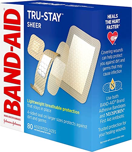 Image of BAND-AID Sheer Strips Assorted 80 Each (Pack of 2)