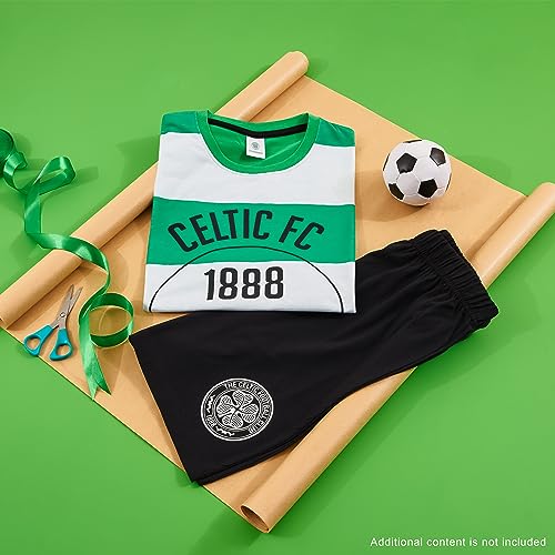 Mens Short Pyjamas Set, Breathable Loungewear - Celtic Gifts (Green/White, 3XL)2