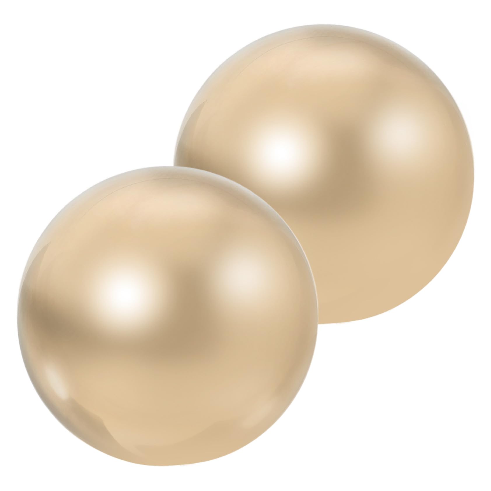 2 Balones de Masaje de Palma de Latón Dorado, Bolas Lisas