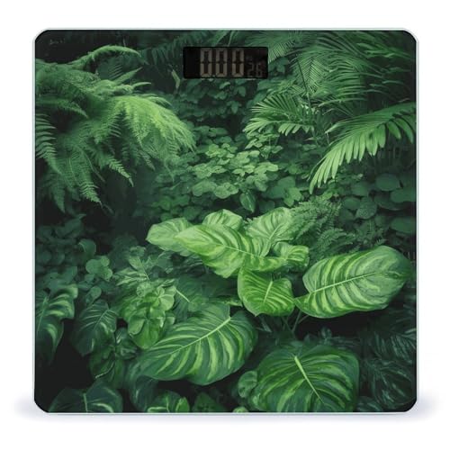 Báscula digital para baño con vidrio templado y pantalla LCD miniatura 1