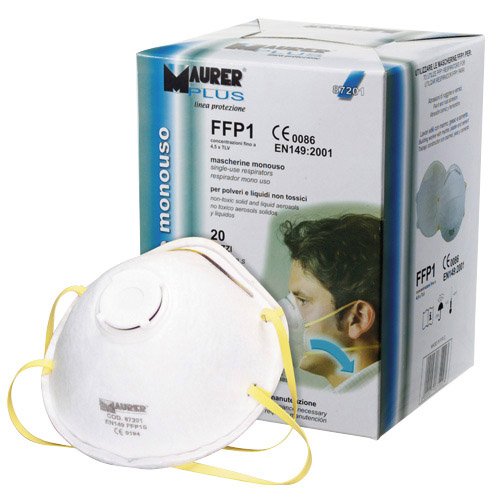 Maurer 15061005 Caja de 10 mascarillas FFP1s con válvula