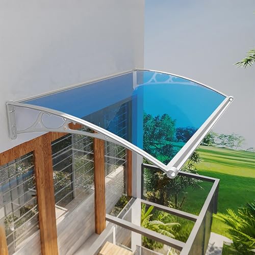 Auvent polycarbonate anti-UV pour abriter votre porte des intempéries et de la pluie